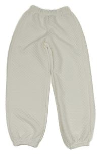 Biele kárované tepláky Shein