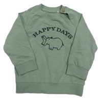 Khaki tričko s hrochem Topomini