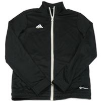 Černá sportovní propínací mikina s logem Adidas