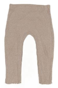 Ružovo-biele melírované rebrované úpletové legíny George