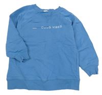 Modrá mikina s nápisom Esprit