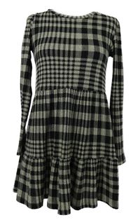 Dámské černo-béžové kostkované minišaty Zara