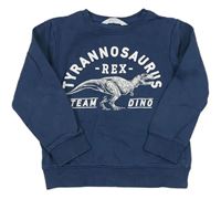 Tmavomodrá mikina s dinosaurom H&M