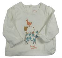 Biela mikina so zvířaty Primark