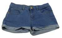 Modré rifľové kraťasy Denim Co.