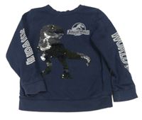 Tmavomodrá mikina s překlápěcími flitre H&M