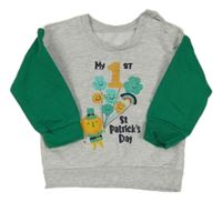 Sivo-zelená mikina s obrázkom Dunnes