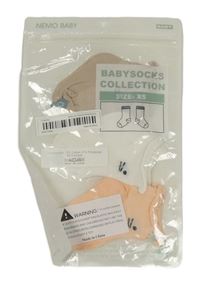 Nové - 3x ponožky - bílé + meruňkové + béžové 