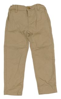 Béžové plátenné chino nohavice Kiabi