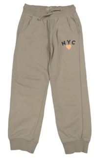 Béžovošedé tepláky s nápisem a srdíčkem F&F