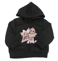 Čierna mikina s L.O.L. Surprise a kapucňou