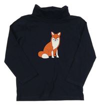 Tmavomodrý rolák s liškou Topolino