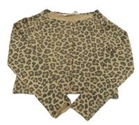 Béžovo-tmavosivý vzorovaný prepínaci crop sveter H&M