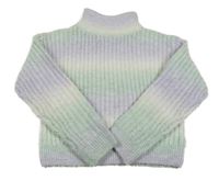 Lila-zelenkavý svetrový rolák Tom Tailor