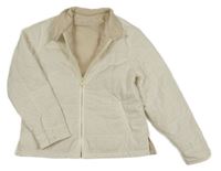 Smetanová šusťáková lehká zateplená bunda 