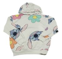 Bílá mikina se Stitchem a kapucí George