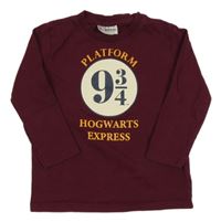 Vínové tričko s potiskem - Harry Potter