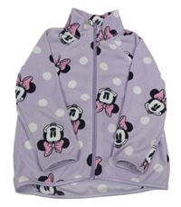 Lila fleecová propínací mikina s Minnie H&M