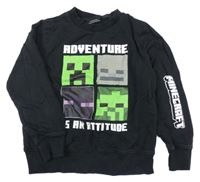 Černá mikina s potiskem - Minecraft