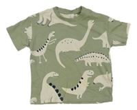 Světlekhaki tričko s dinosaurami H&M