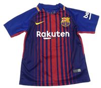 Tmavomodro-vínové fotbalové funkční tričko - FC Barcelona Nike