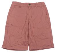 Růžové plátěné chino kraťasy M&S