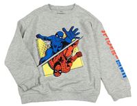 Šedá melírovaná mikina se Spider-manem M&S