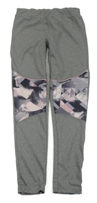 Šedo-růžové sportovní legíny Primark