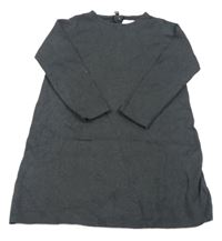Sivé svetrové šaty so zipsom Zara