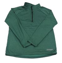 Tmavozelená melírovaná športová mikina Dunnes