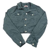 Modrošedá riflová crop bunda Vera Mont