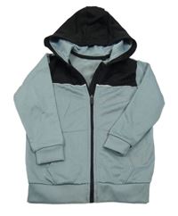 Světlemodro-čierna športová prepínaci mikina s kapucňou George