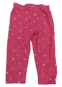 Ružové capri legíny so srdiečkami Topolino