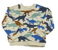 Béžová mikina s dinosaurami H&M