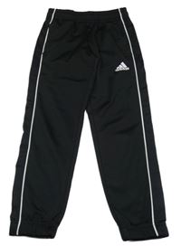 Čierne športové tepláky s logom Adidas