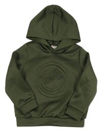 Khaki mikina s 3D smajlíkom a kapucňou PatPat