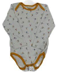 Bílo-okrové body s lyžaři Alana