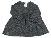 Nové - Antracitové bavlněné šaty se vzorem Next