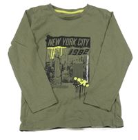 Khaki tričko s městem Matalan