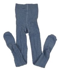 Modré vzorované punčocháče 