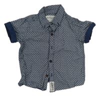 Tmavomodro-bílá vzorovaná košile Next 