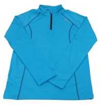 Tyrkysová športová funkčná mikina Yigga