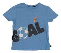 Modré tričko s nápisem a míčem Stop+go