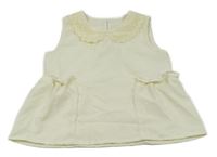 Smetanová halenková tunika s madeirou 