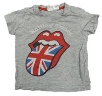 Šedé tričko se znakem Rolling Stones H&M