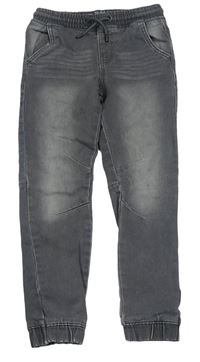 Sivé cuff slim teplákové rifle Denim Co.