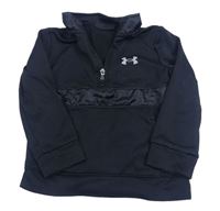 Černá funkční sportovní mikina s logem UNDER ARMOUR