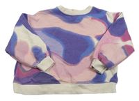 Army-smotanová oversize crop mikina ZARA