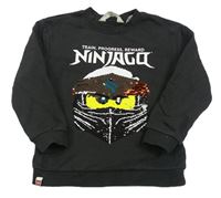 Čiernošedá mikina s NINJAGO z překlápěcích flitrů H&M