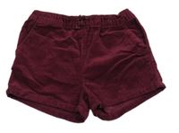 Vínové menšestrové kraťasy s mašlou H&M